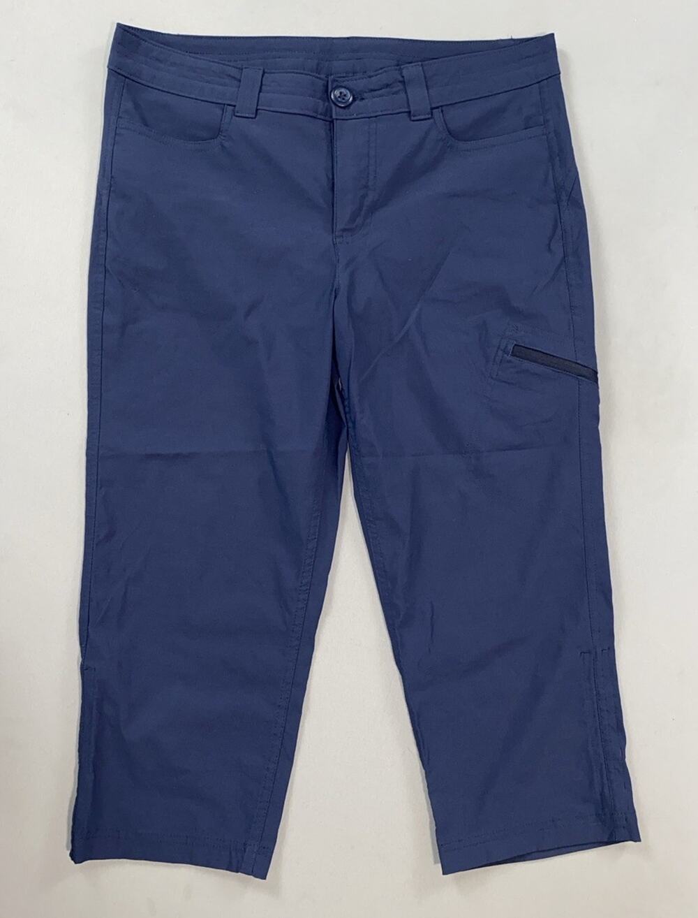 Eddie Bauer Women's Rainier Capri Stretch Nylon Hiking Pants. Navy Blue, 8. EUC!